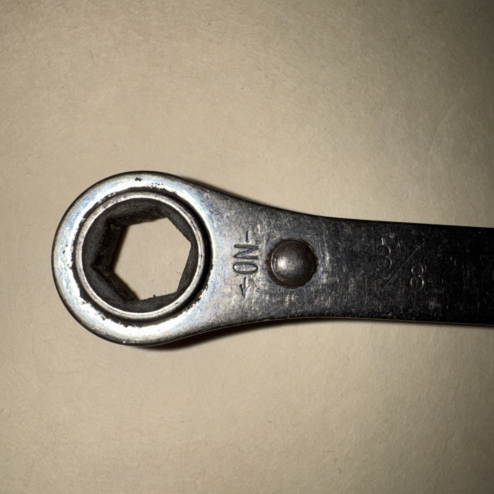 Powr Kraft 84-4738 Ratcheting 6pt. Box End Wrench 3/8 7/16 Montgomery USA Big