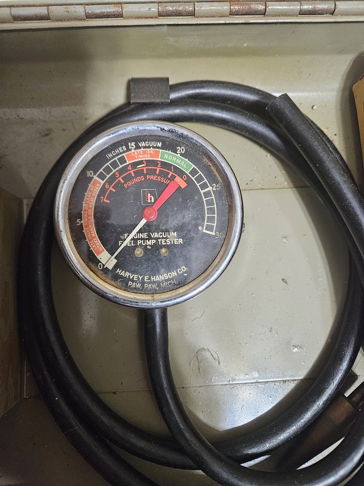 Antique Harvey E. Hanson Motor Analyzing Kit, all original & complete!!