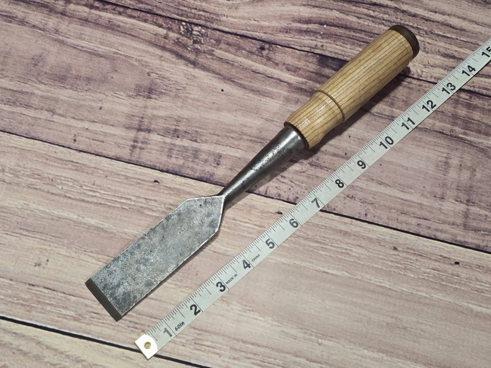 #1 1848 1858 Vintage P. Merrill & Co 1 1/2” Framing Wood Socket Chisel Tool