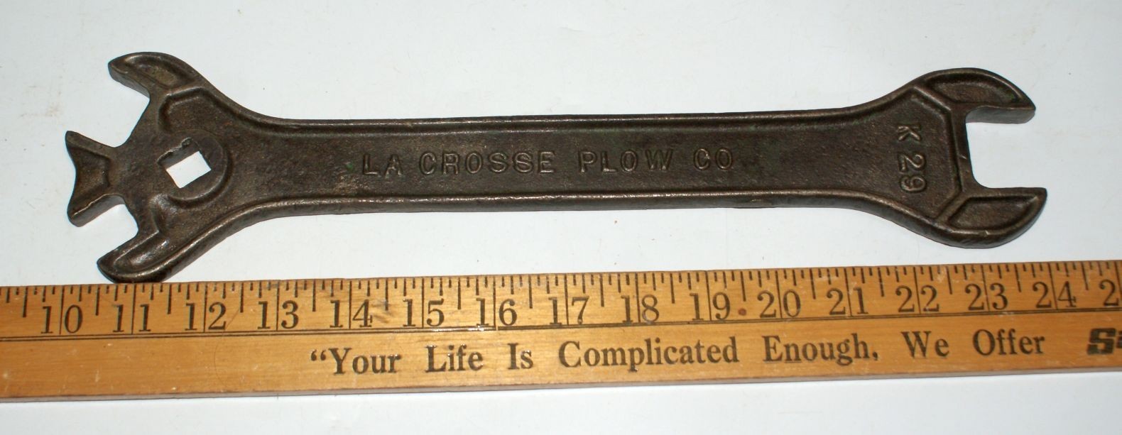 LA CROSSE PLOW CO K29 Farm Implement Wrench Tool Old Antique
