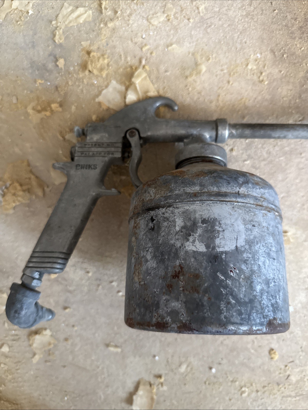 Vintage Binks 160-B Spray Gun 10″ Nozzle Cup UNTESTED
