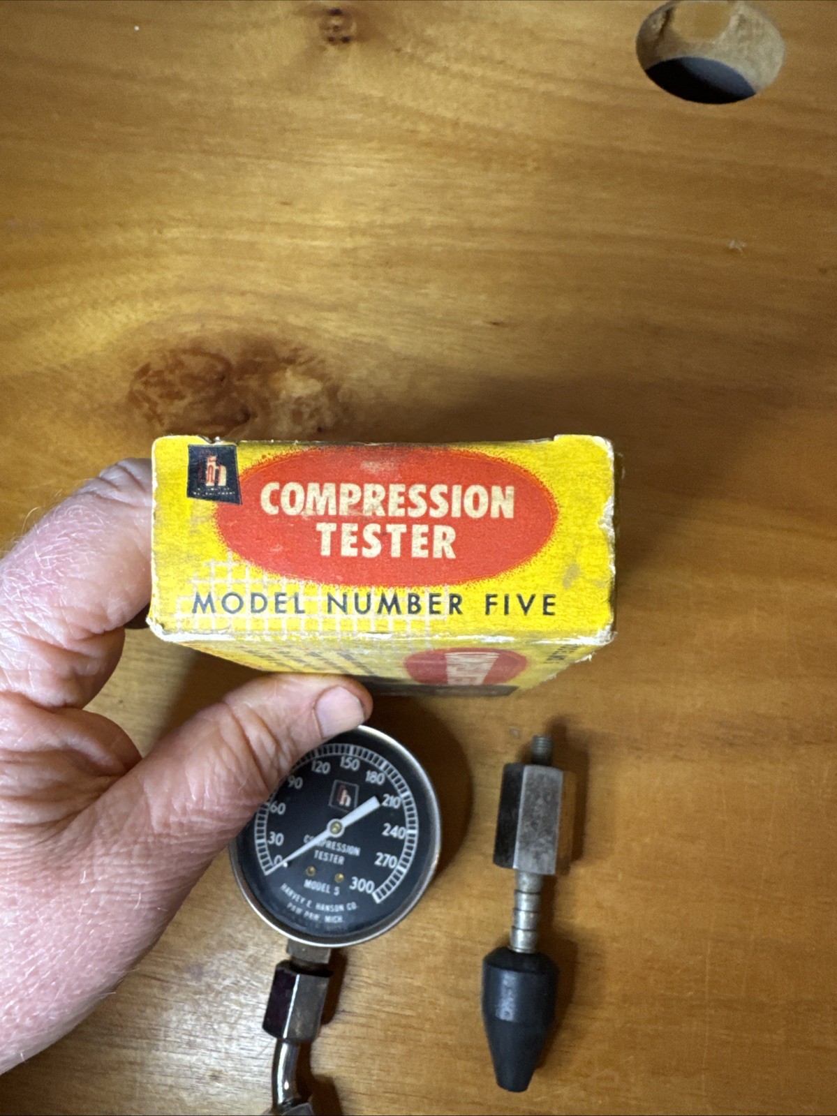 HH Compression Tester 1950s Model No.5 Harvey E. Hanson RB Vintage