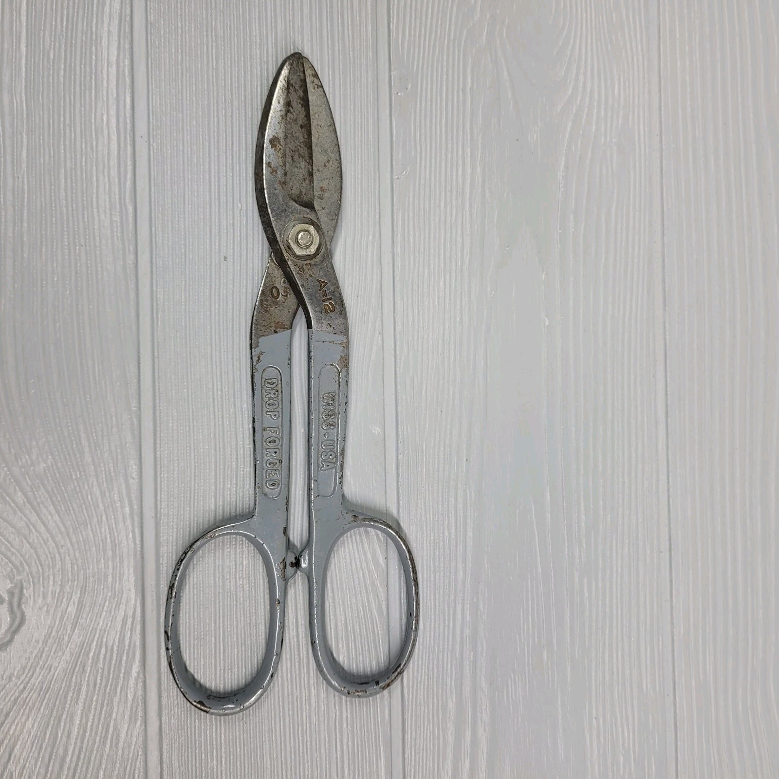 Vintage Tin Snip Shears #A-12 WISS 8″ USA Drop Forged