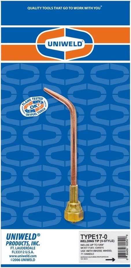Uniweld TYPE17 -0 Acetylene Welding Brazing Torch Tip General Purpose