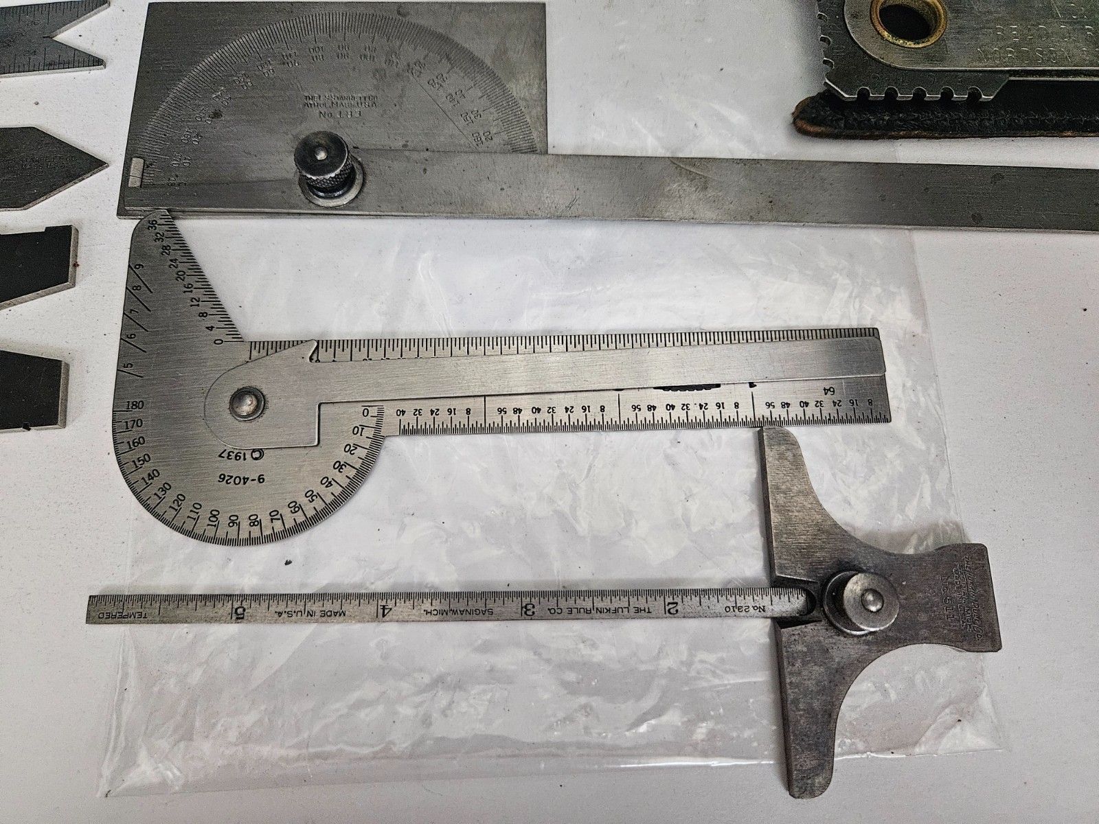 9 PC STARRETT, LUFKIN, CRAFTSMAN, BROWN & SHARPE VARIOUS TOOLMAKER GAGES(TL3277)