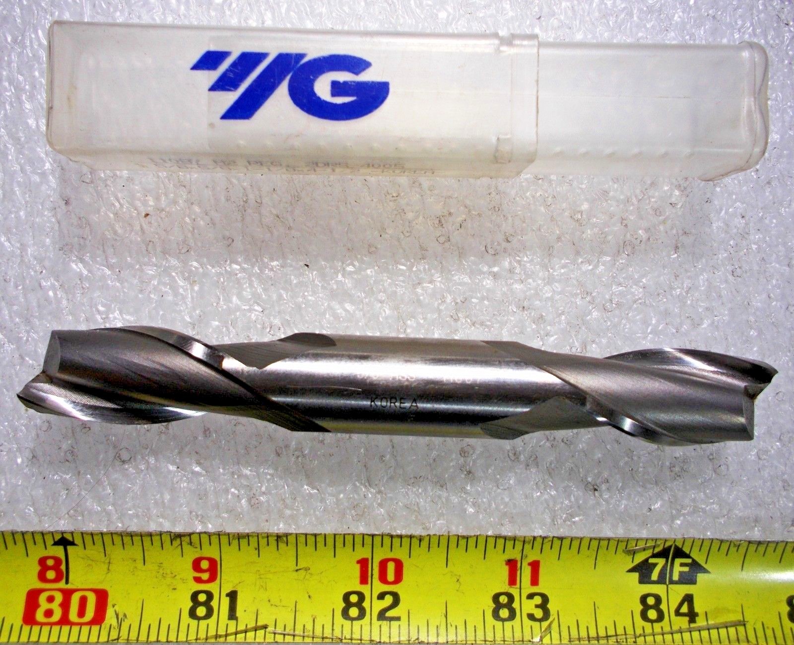 NEW YG DOUBLE END HSS-M2 END MILL 5/8 DIA X 5/8 SHANK X 1-1/8 LOC X 4-1/2 OAL