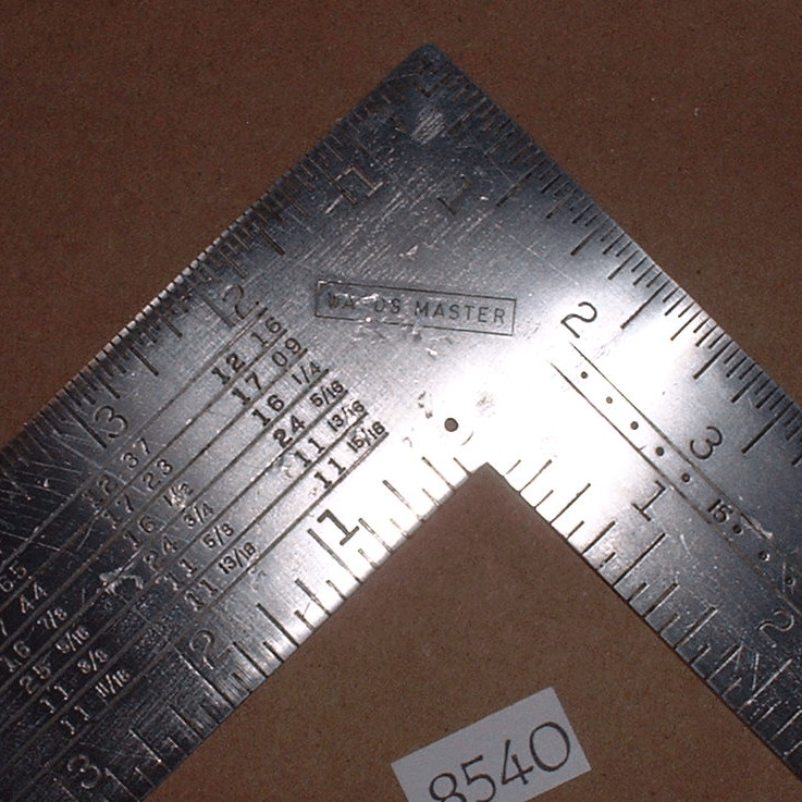 Wards Master Aluminum Carpenter 24″ x 16″ Rafter Framing Square … Made in USA
