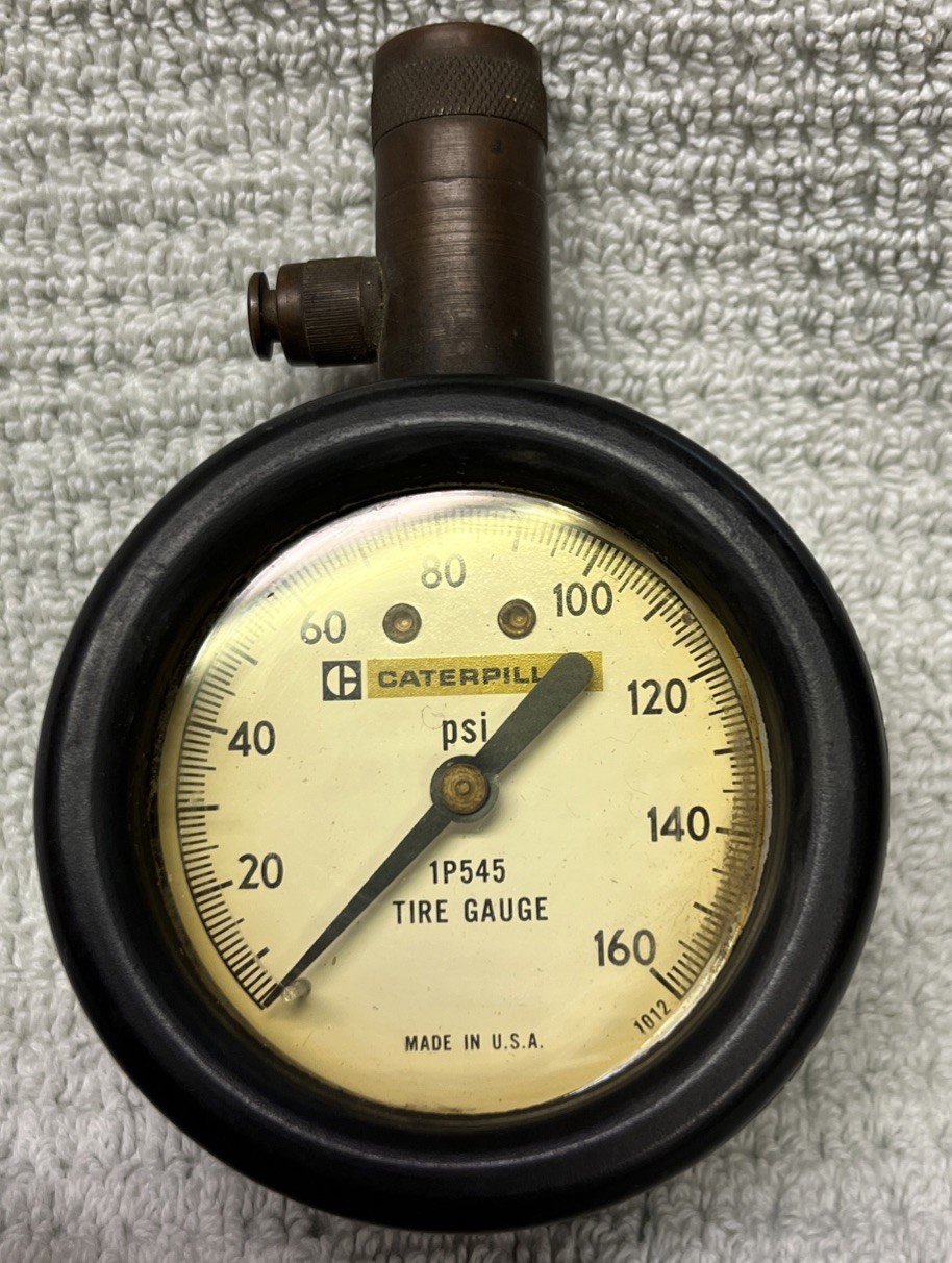 Caterpillar Genuine Vintage Tire Pressure Gauge Made in USA