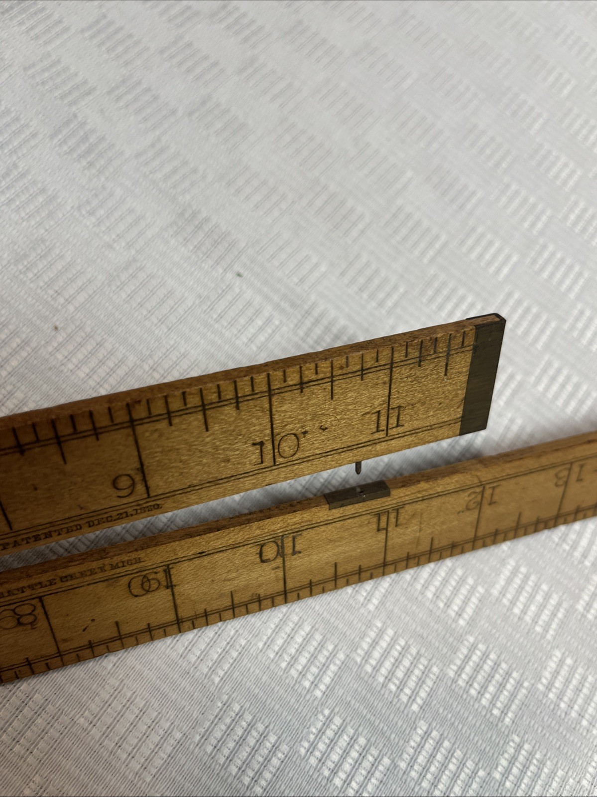 Antique KELLOGG WOOD FRENCH TAYLOR SYSTEM SQUARE PAT DEC 21 1880 BATTLE CREEK MI