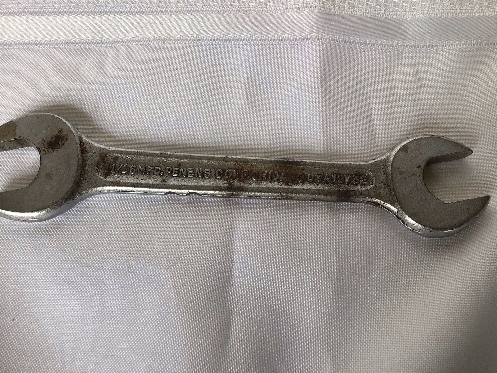 Nice Vintage Penens Corp 11/16 x 19/32″ Open End Wrench – Chicago IL USA