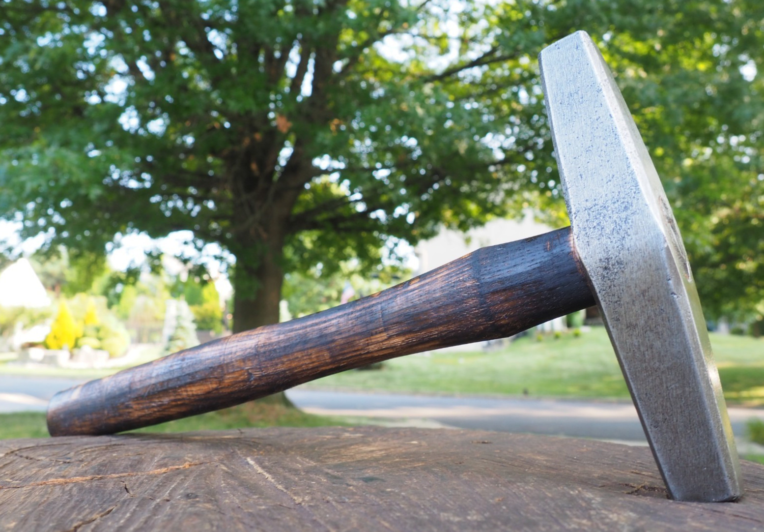 ODD 2.7LB SQUARE FACE “BOILER MAKER” RIVET PEIN HAMMER BLACKSMITH ANVIL VINTAGE
