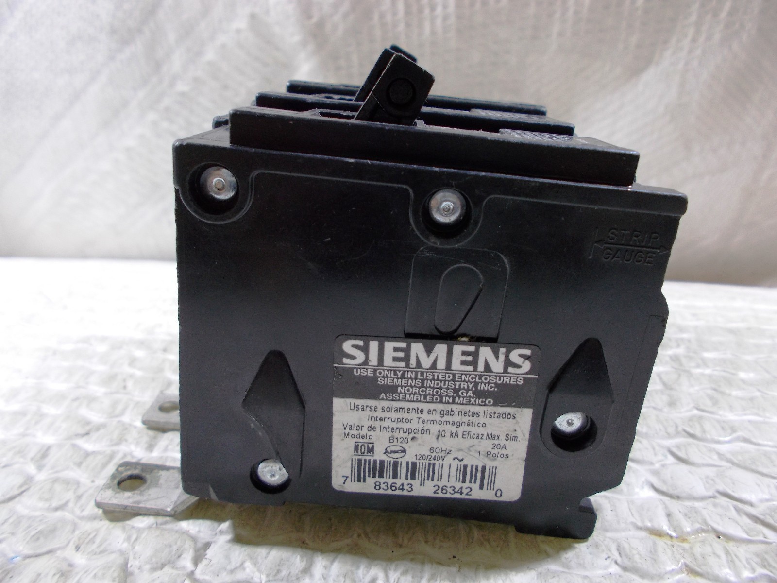 Siemens B115 B120 15 Amp 20 Amp 1 Pole Bolt On Mounting Circuit Breaker 4 Pieces