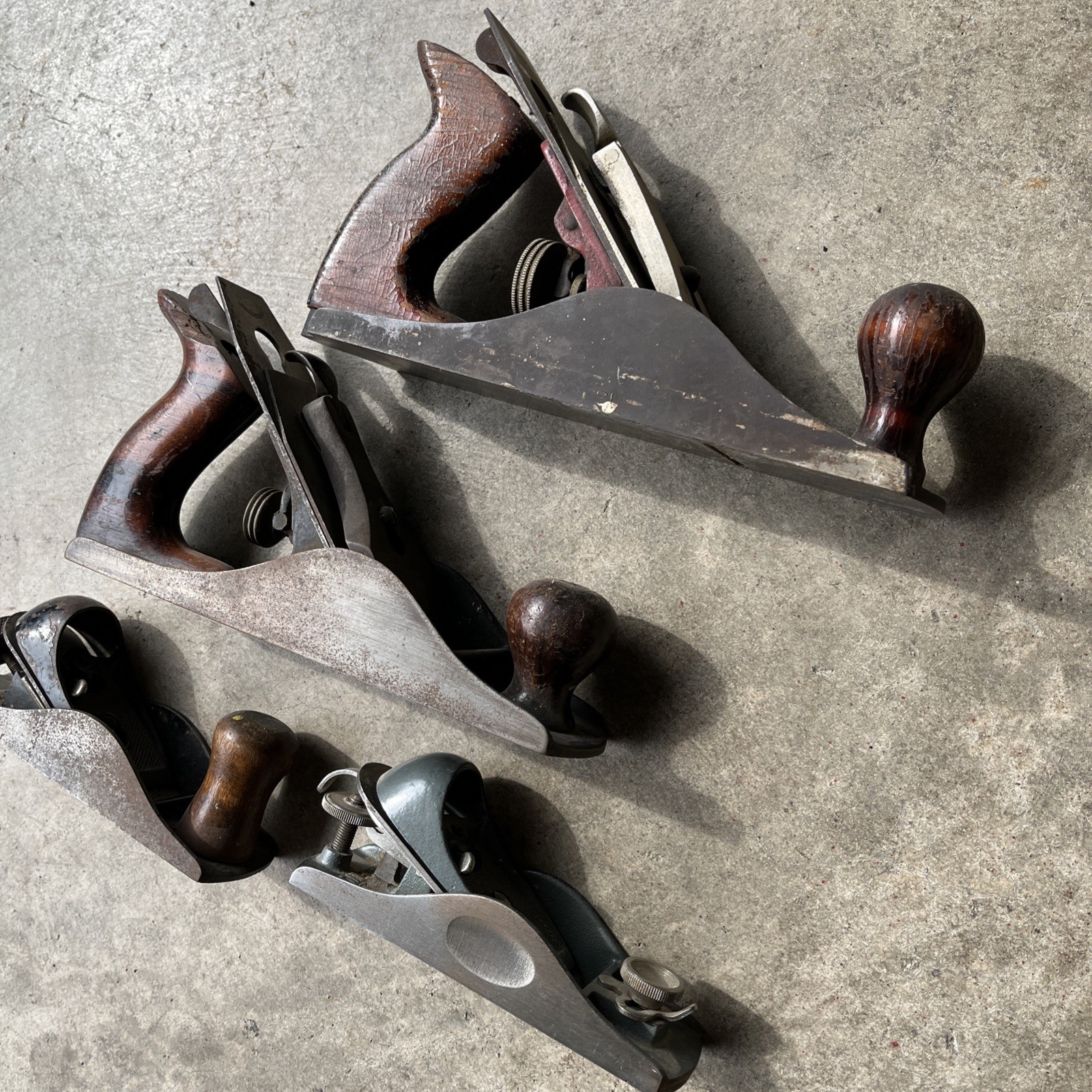 4 Vintage Planes – Craftsman -C 151 & 9” No. 4 USA – Sargent 9” & Stanley #220