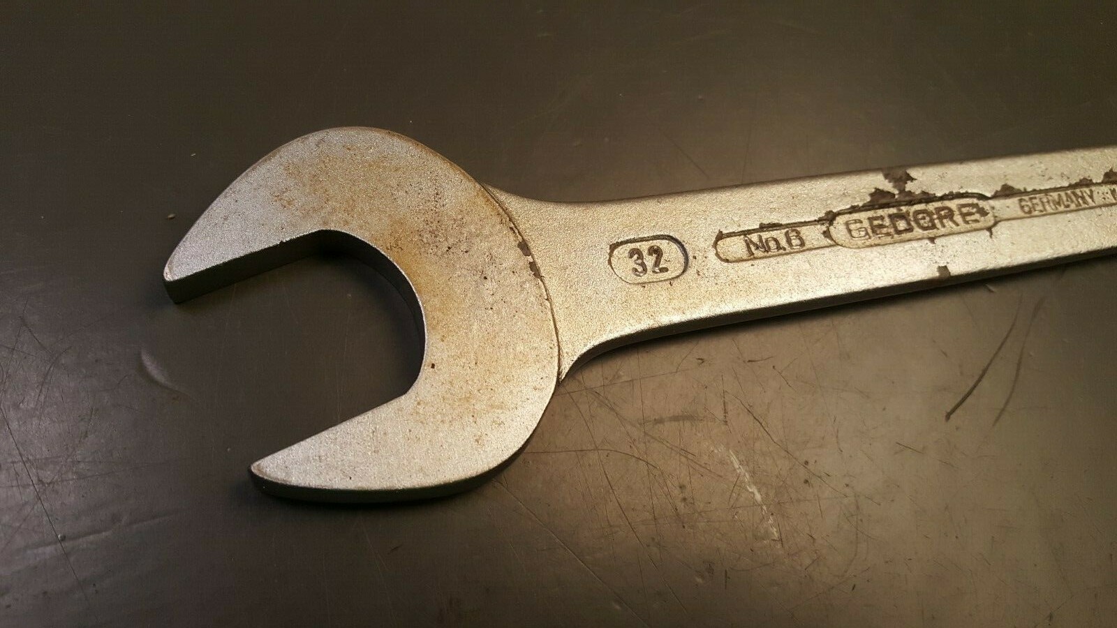 Vtg ​No. 6 ​​Gedore Wrench 30mm 32mm Open End Spanner 11.75″ L Made in Germany