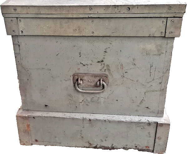 VERY RARE Antique 19th Century Oak Carpenter’s Box with 8 Internal Trays