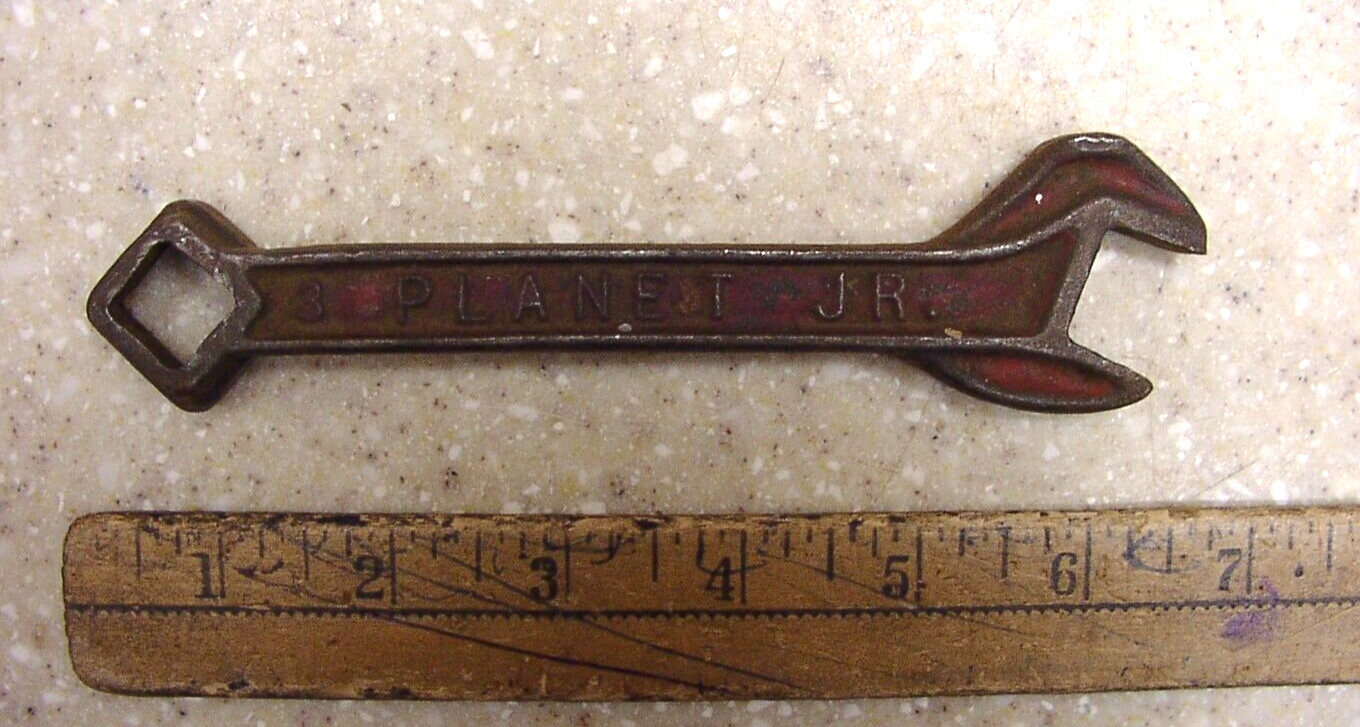 Antique Planet Jr 3 Tractor Multi-Wrench,6-5/16,Implement Farm Barn,Rusty Patina