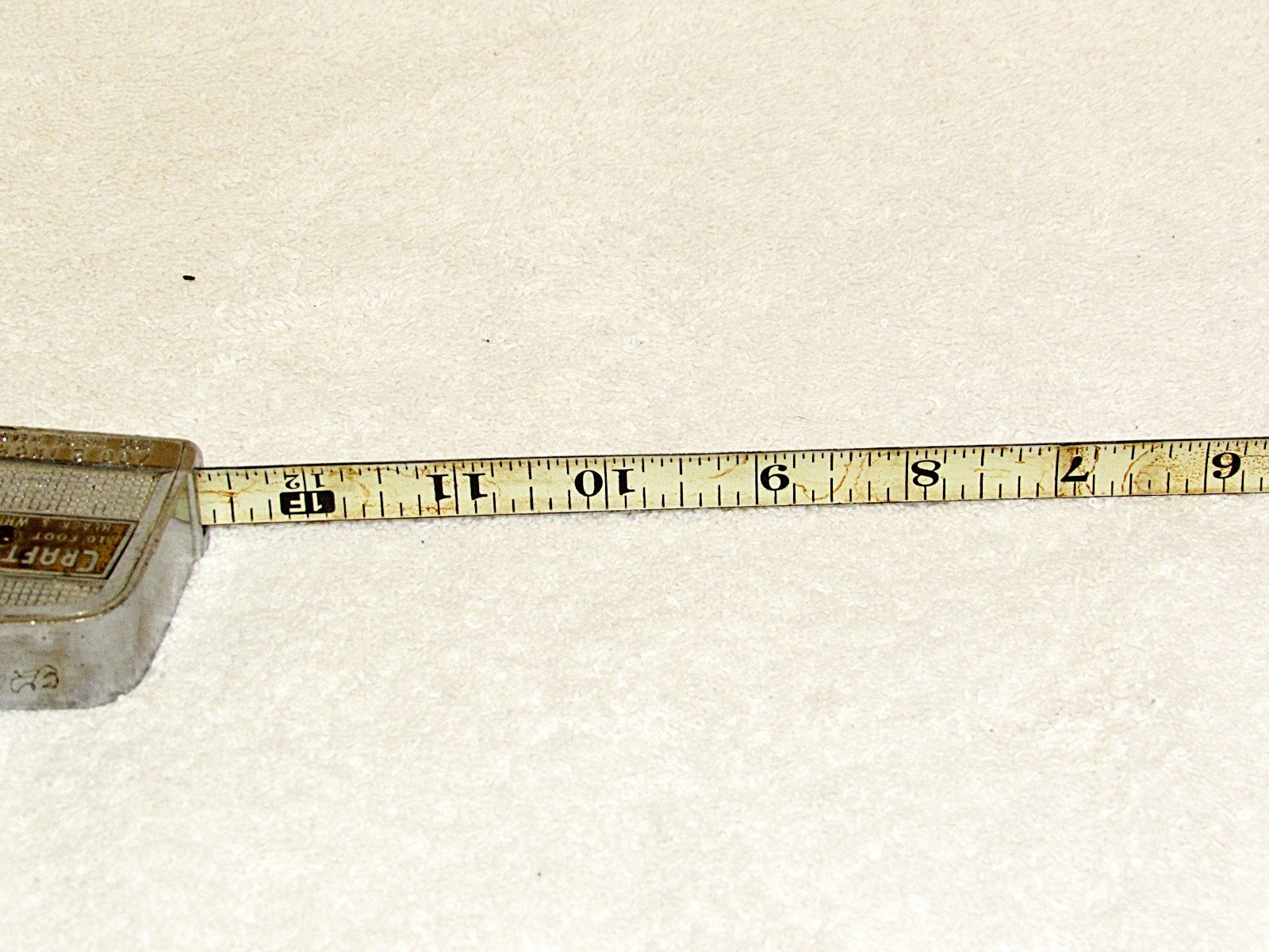 Vintage USA Craftsman 10’ Foot Flexible Tape Measure No. 3953 Black&White