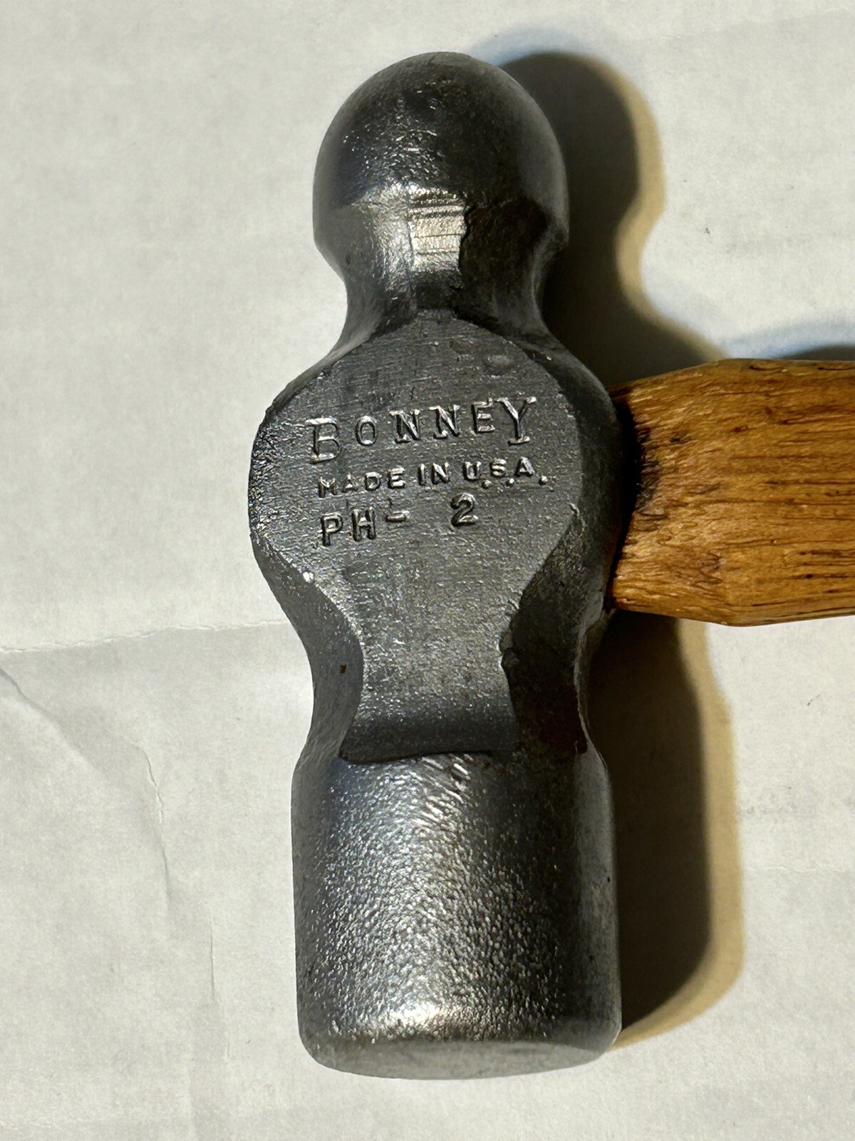 Vintage Bonney PH-2 Jewlers /Gunsmith Wood Handle 4oz Ball Peen Hammer Made USA.
