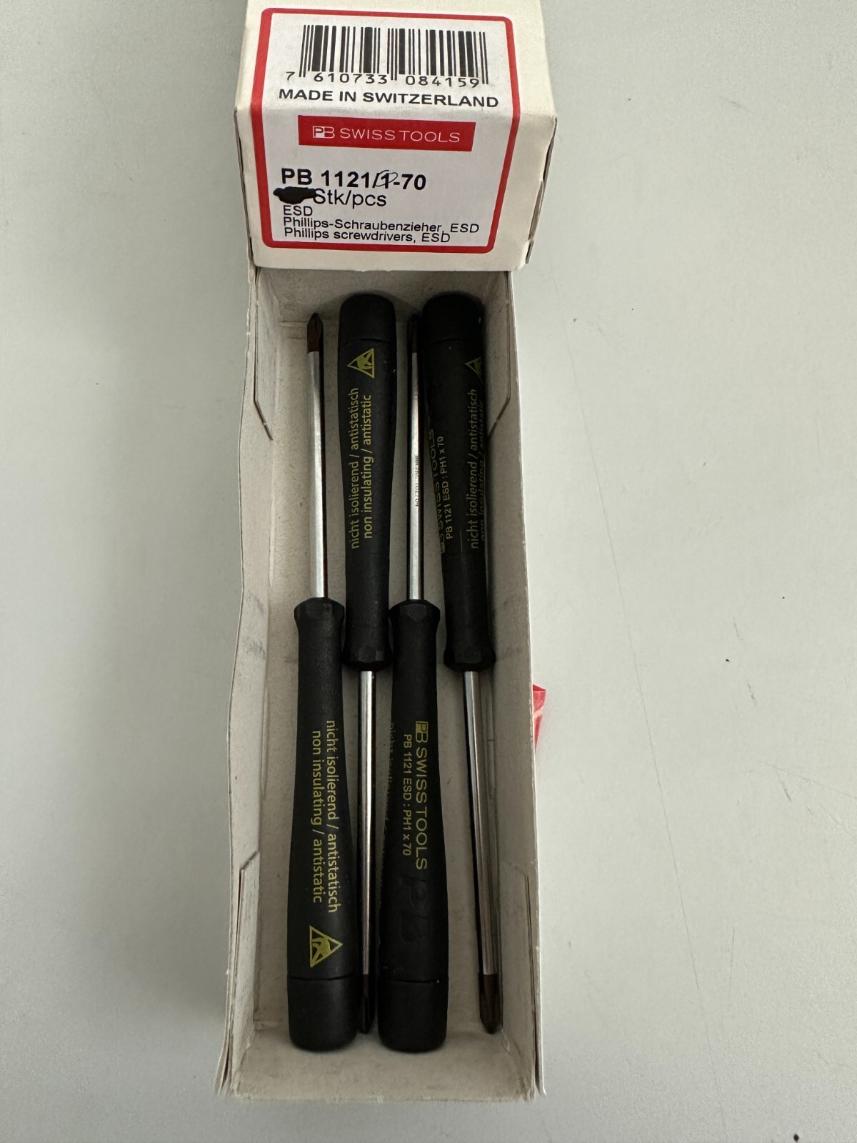 PB Swiss Tools Screwdriver PB1121 ESD PH1 x 70 (4 pcs)