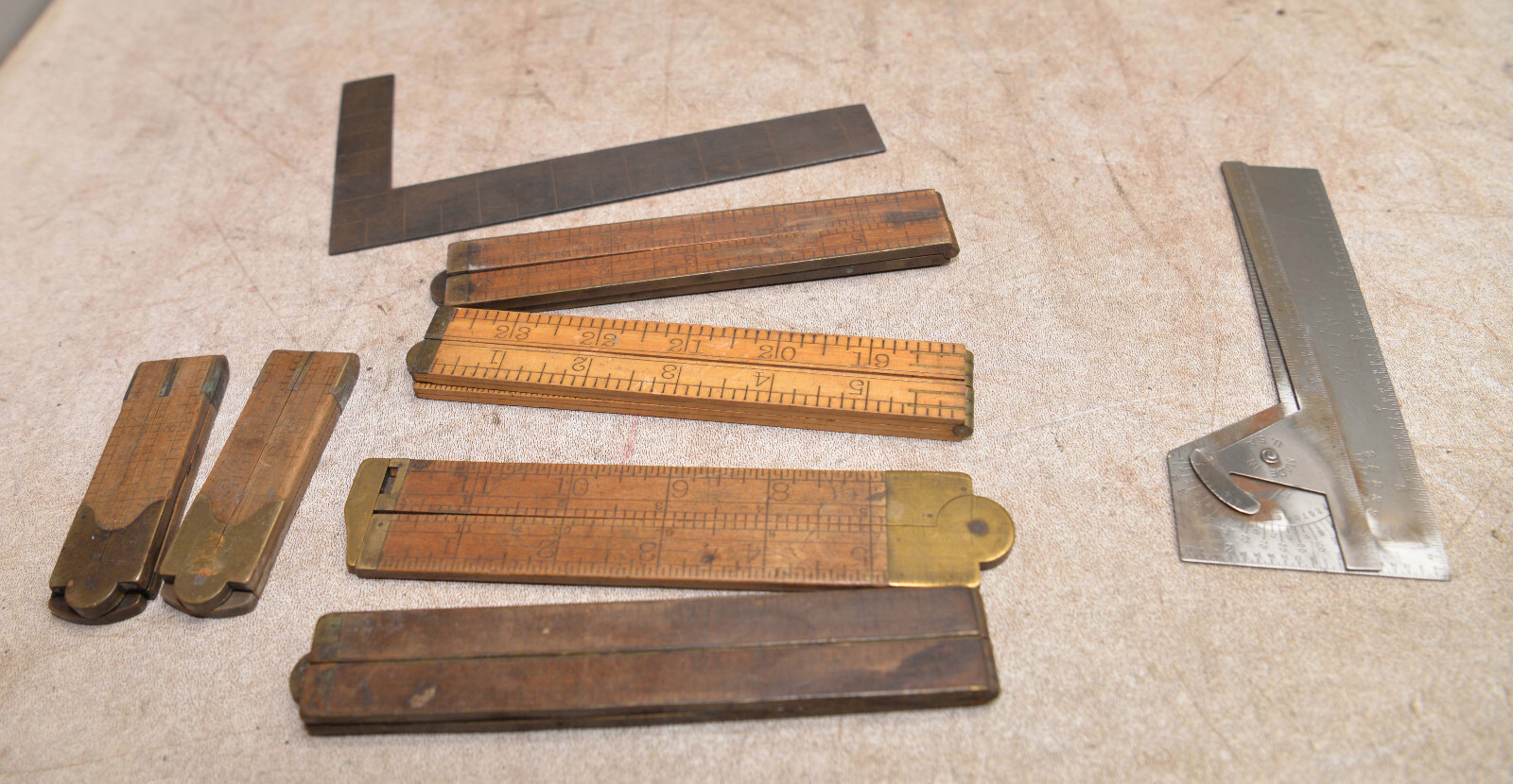 Stanley 36 1/2, 68, 94 & more wood rules caliper Johnson No 60 combination tool