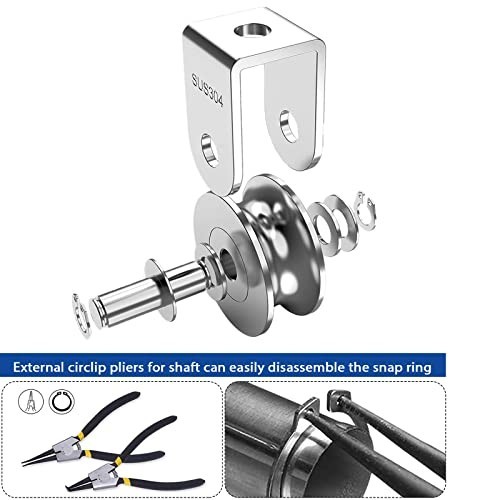 Versatile 2 Pack Stainless Steel Pulleys – 880lb Capacity for Material Handling