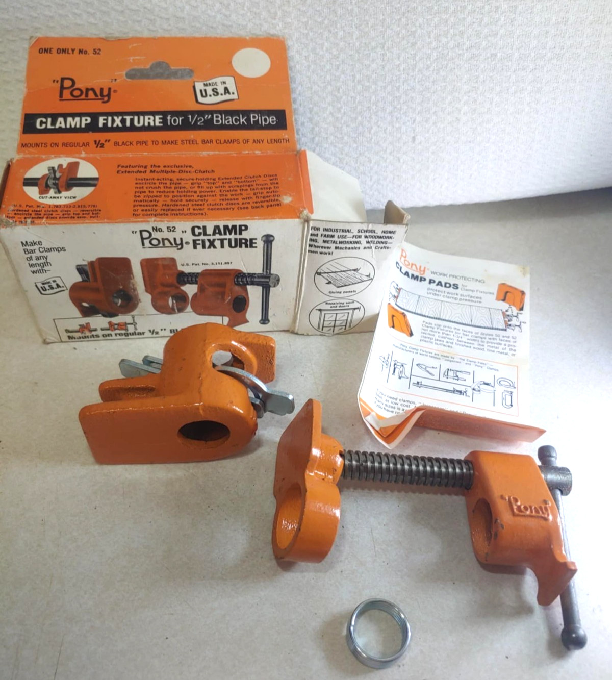 1/2 black pipe clamp Pony made in the USA no 52