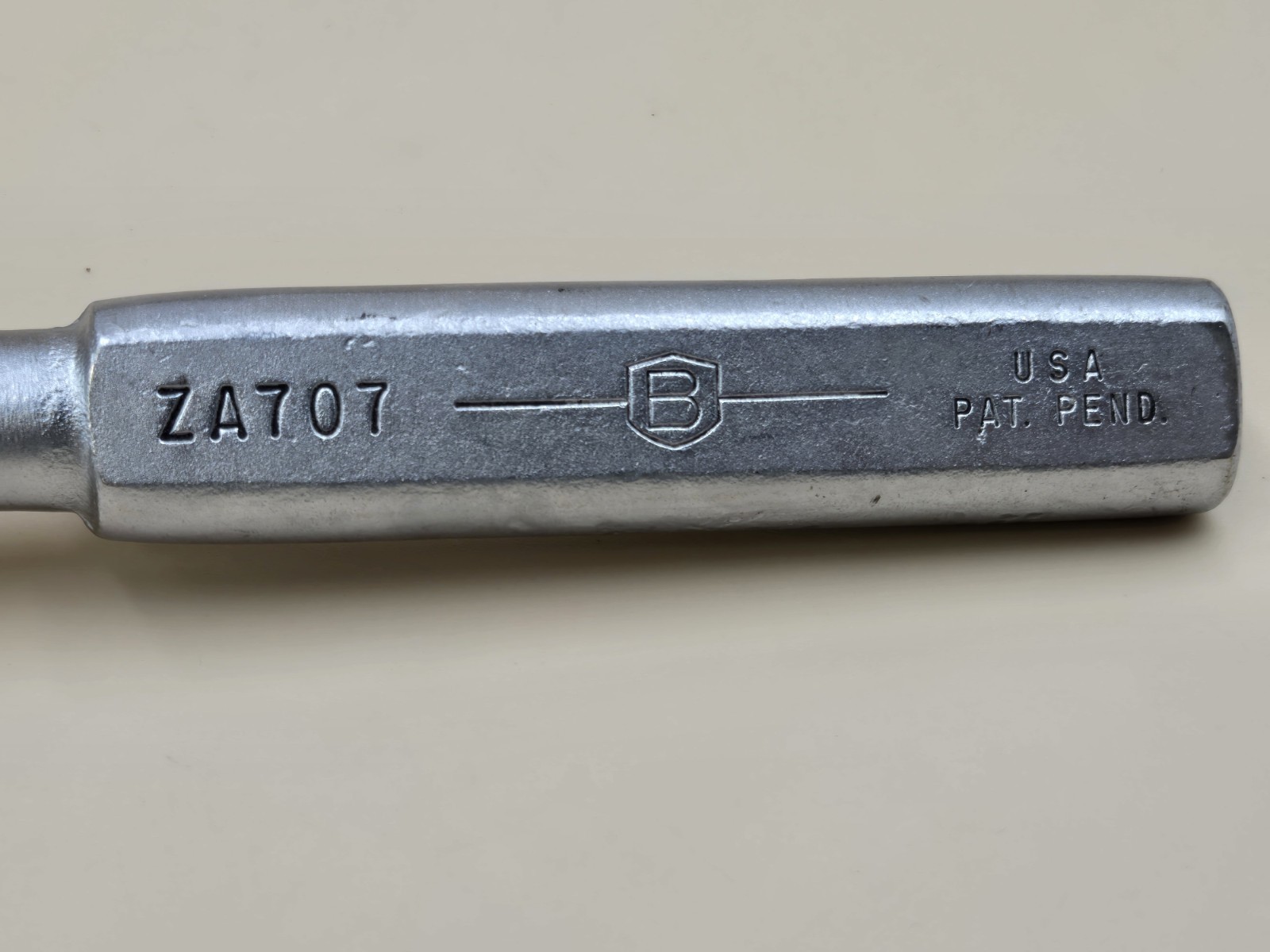 Vintage Bonney Tools ZA707 1/2″ Dr. Ratchet 10″ Long USA Exc. Pat. Pend.