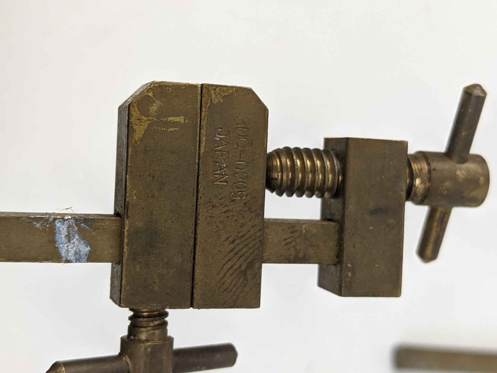 Vintage Hatagane Japanese Brass Bar Clamp 4pc Japan Original 300-0209