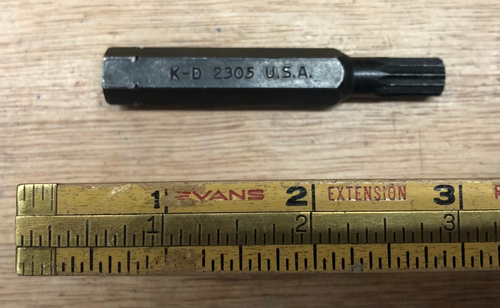 KD ~ No. 2305 12 Pt Spline Tool – 12 mm hex drive – 82 mm L
