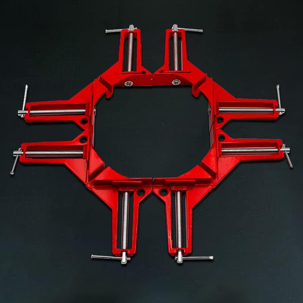 Corner Clamps for Woodworking, 90 Degree 4Pcs Alloy-4PCS, Red