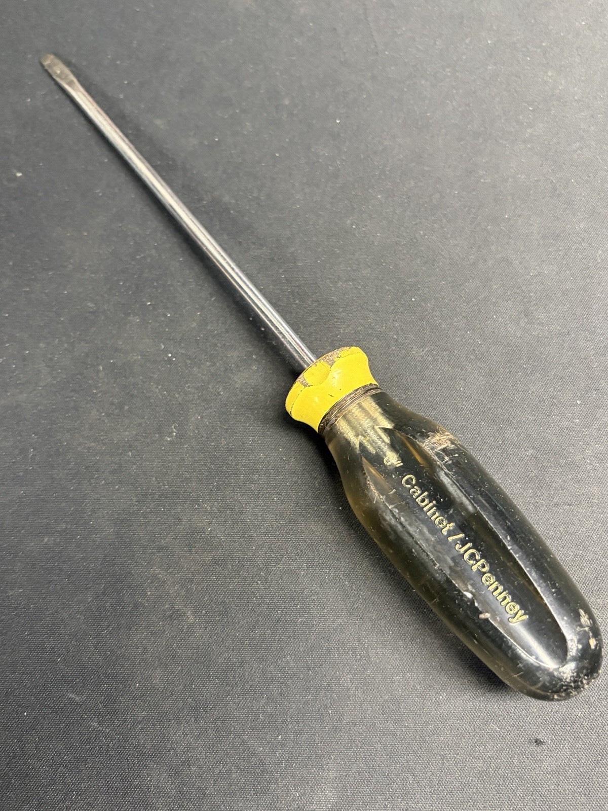 Vintage Jc Penney 6” Cabinet Flathead Screwdriver, By Stanley
