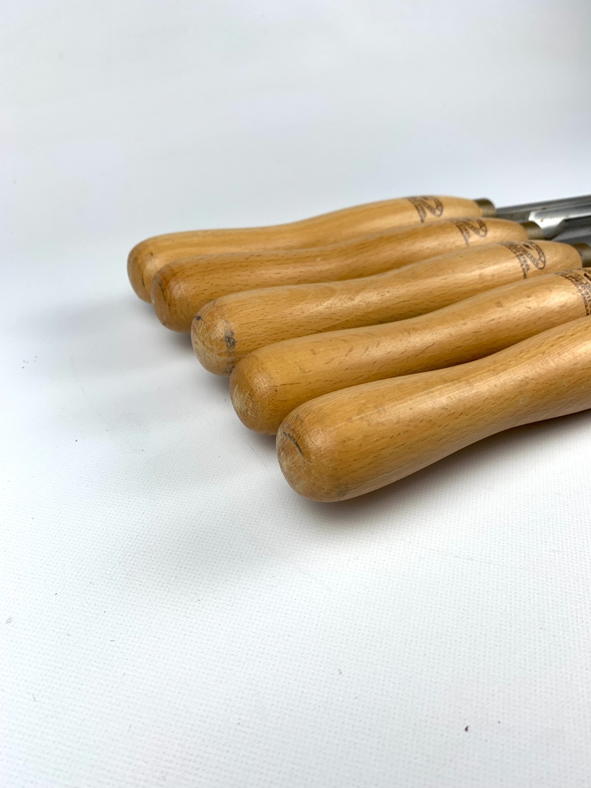 Crown Tools Sheffield Chisel Lot of 5 Woodturning Lathe Cutting Tools HSS
