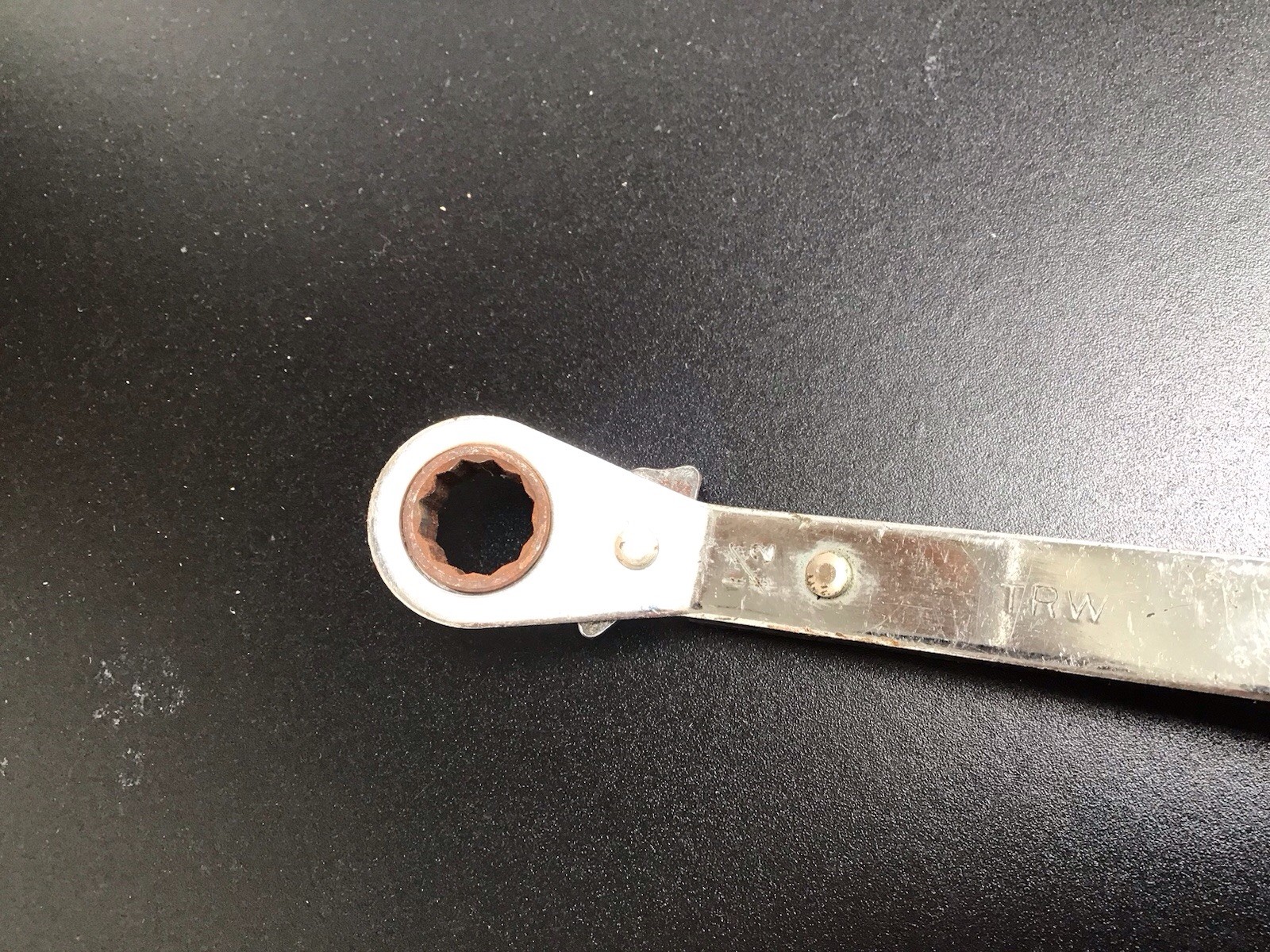 Vintage T R W 1/2” – 9/16” Ratchet Wrench