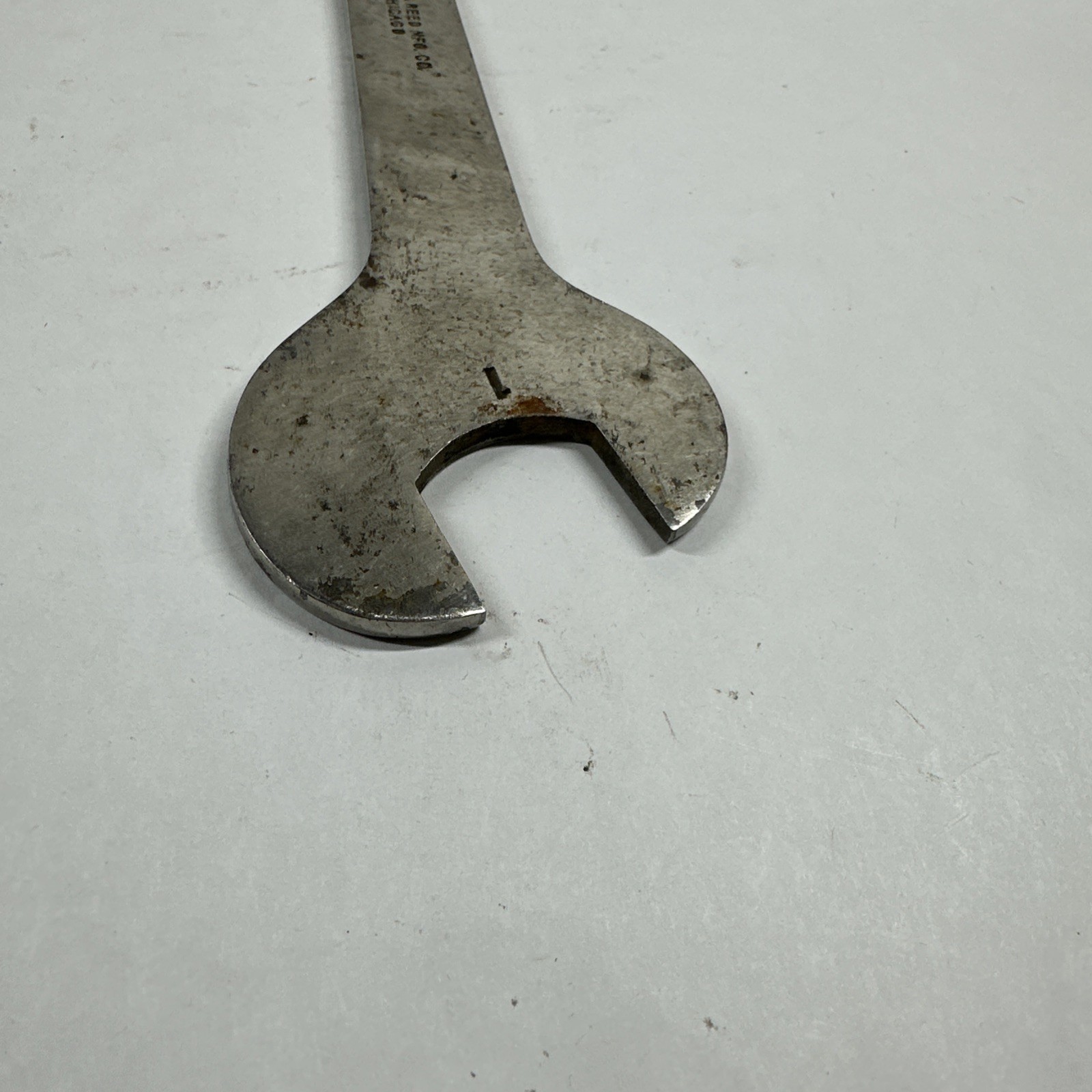 Old Vintage HARRIS & REED MFG Chicago Pressed Steel Wrench Tool 7/8” And 1”