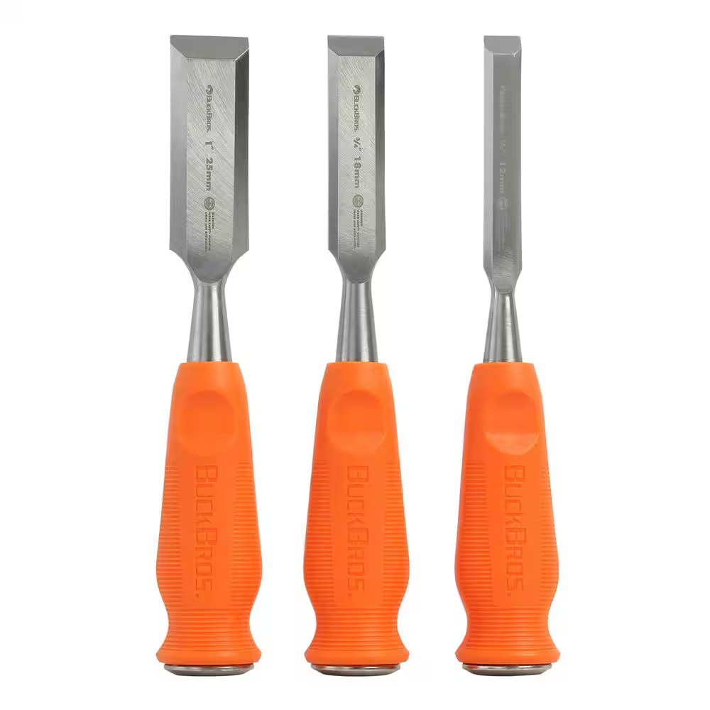 ECONOMY 1/2 In., 3/4 In., 1 In. CHISEL SET (3-Piece)