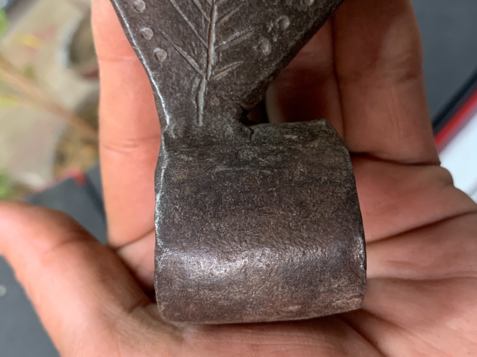 1850’s Antique Indian Old Hand Forged Iron Axe Head Collectible Rare Axe Blade