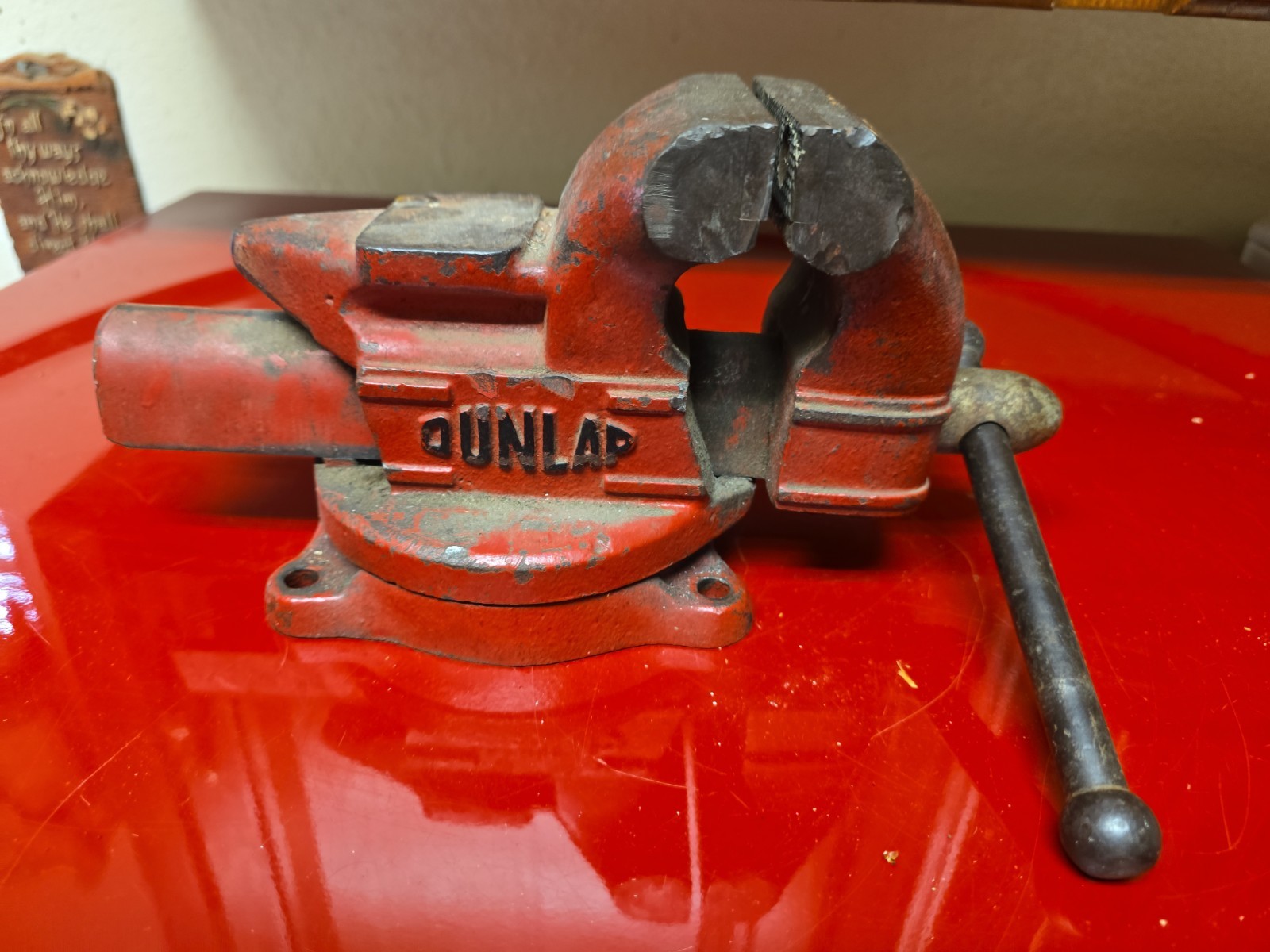 Dunlap 5244 Swivel Workshop Vise Anvil Horn 3 1/2″ Jaws Vice USA