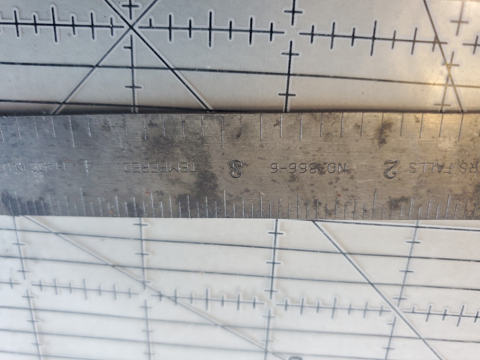 Vintage Miller Falls 6″ Stainless Steel Rule 866-6 USA Made Machinist