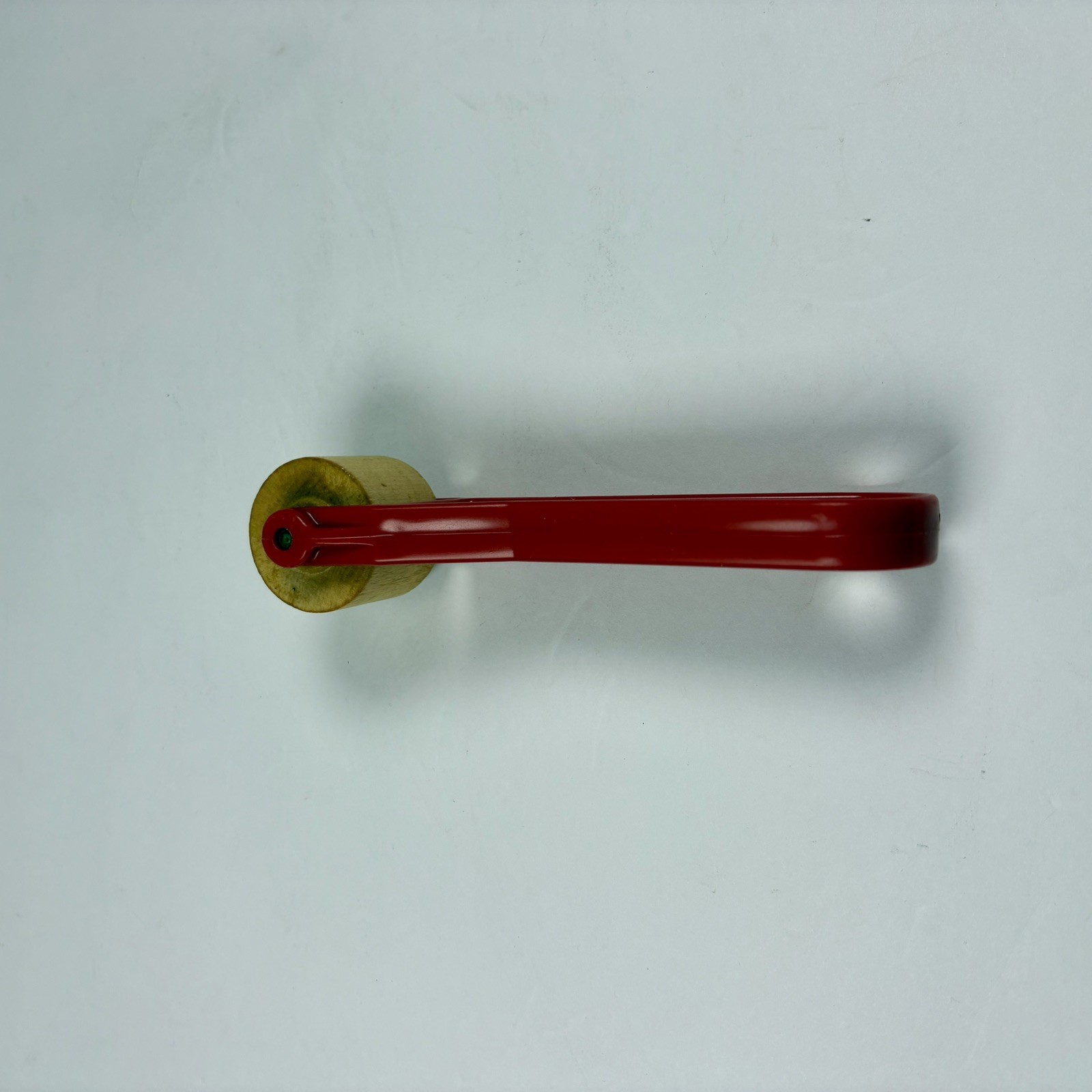 Vintage HYDE 1” Red Plastic w/Wood Wallpaper Seam Roller Crafting EUC HTF