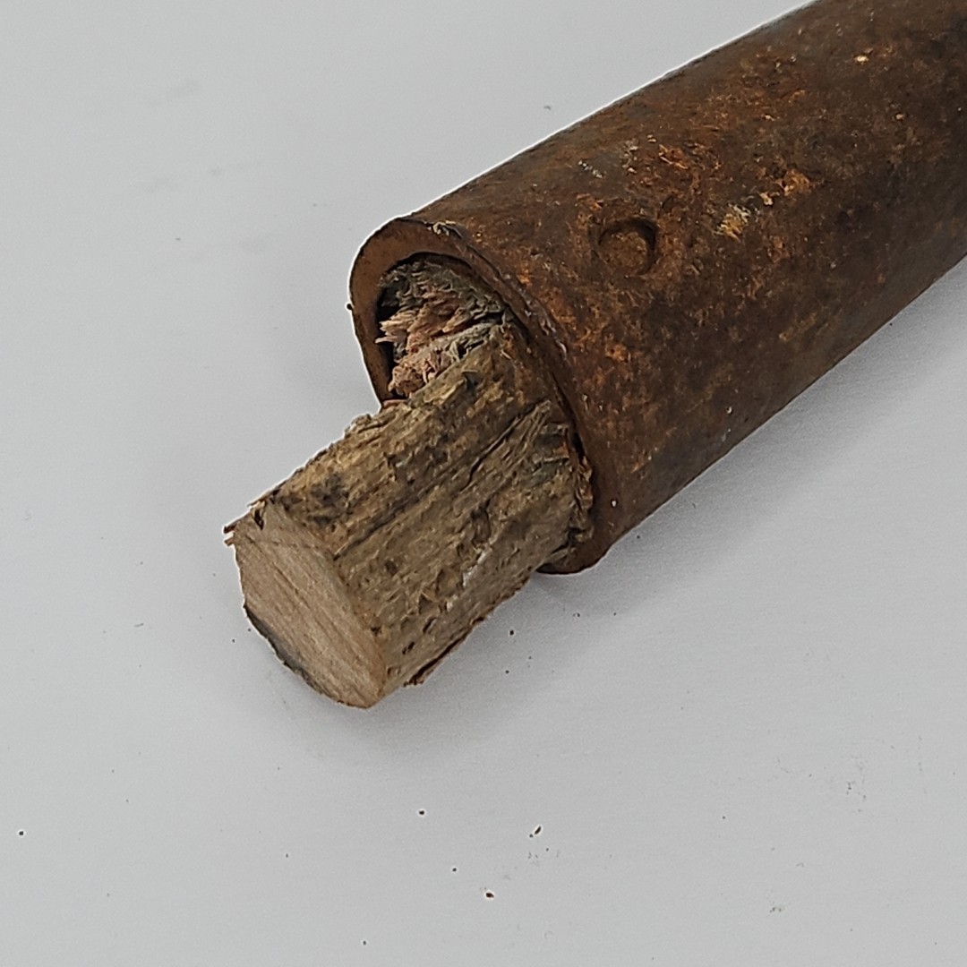 Vtg Unusual D R Barton 1832 Iron Broad Timber Chisel Signed Tool Blade Head USA