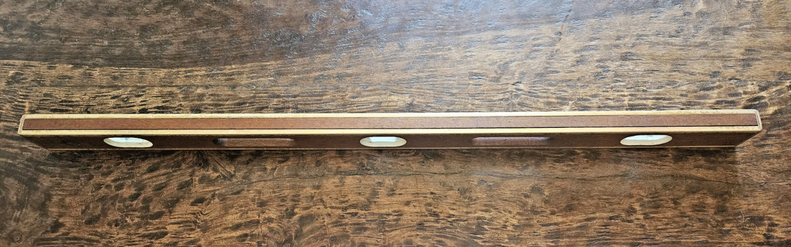 American Levels 36″ Vintage Brass Wood Carpenter Level Tool CLEANED+CONDITIONED