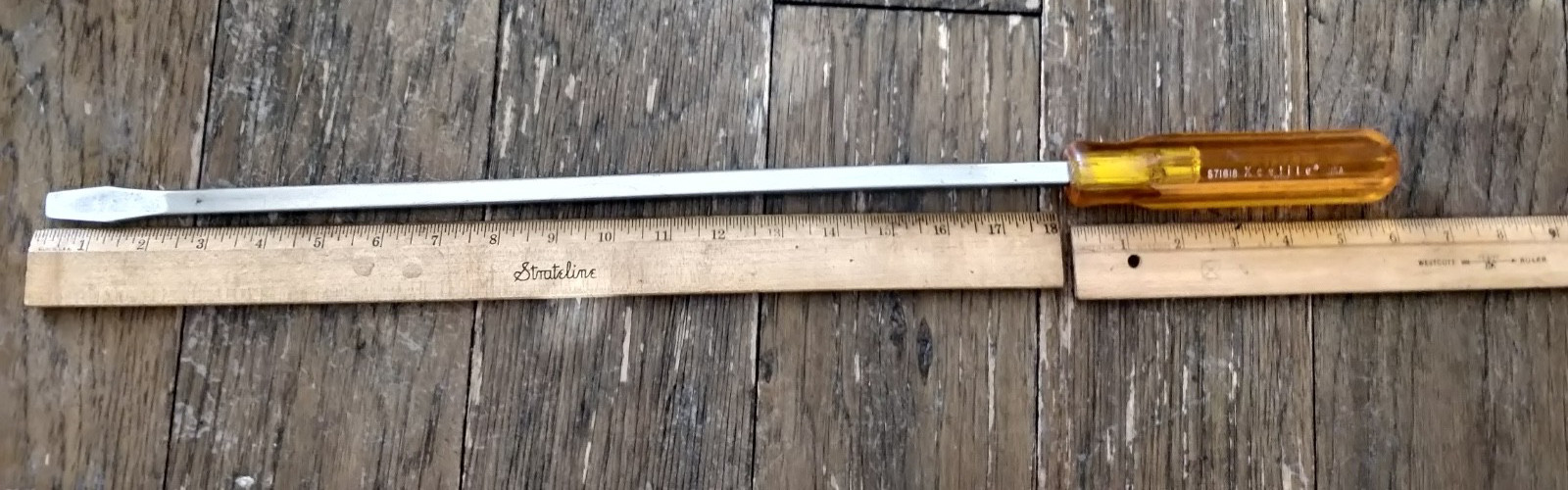 Vtg USA🇺🇸 Xcelite 7/16” x18” Shank Slotted Screwdriver Jumbo Rare Model S71618