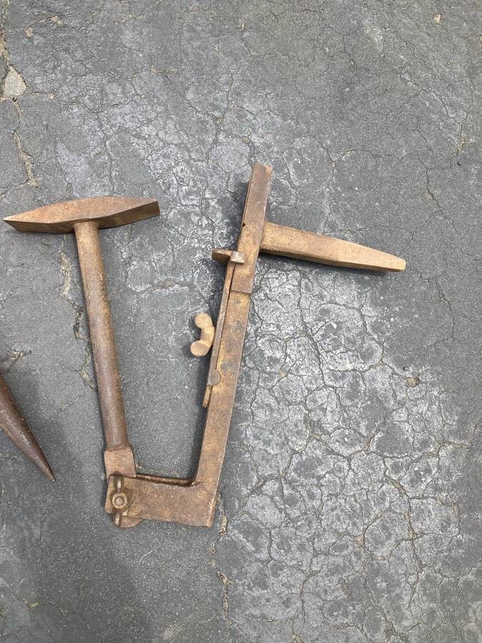 Tin Smith’s Square Pan Swedge Creasing Stake Trip Hammer Tinners’ Tinsmith