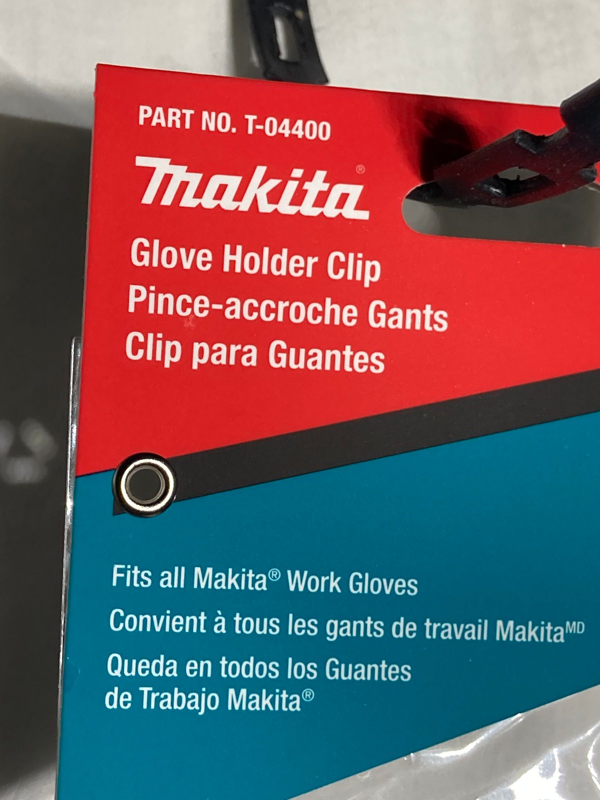 Makita Plastic Glove Holder Clip T-04400 Black 1