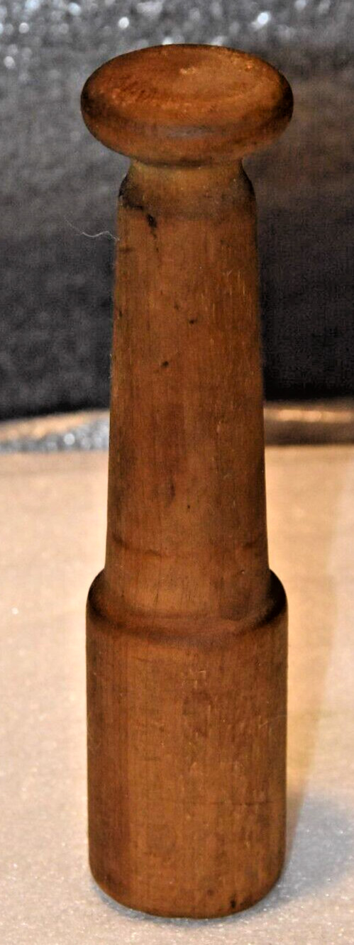 Wood Plunger 6″ Long 1.75″ Wide 1 1/4″ Circumference Vintage