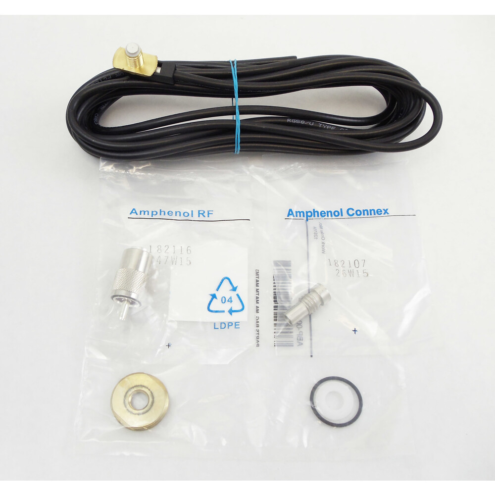 PCTEL/Maxrad BMATM MAXRAD 3/4 OR 3/8″ HOLE MOUNT ASSEMBLY 17′ RG58U COAX CABLE