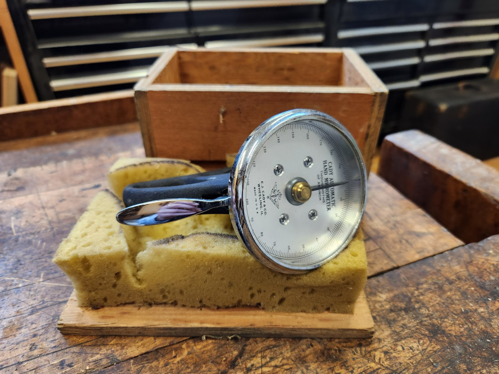 Vintage E.J. Cady Exact Automatic Micrometer Thousandths of an Inch