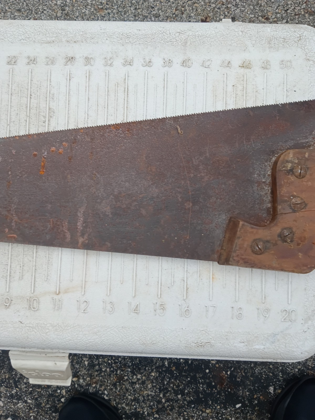 Henry Disston & Sons Antique Hand Saw with Wooden Handle