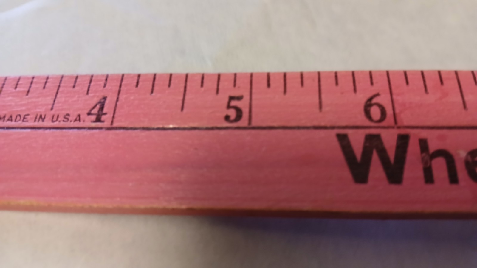 Vintage Pink Wood Yard Stick “Sew & Save By Shopping Your Ben Franklin Store” Ad