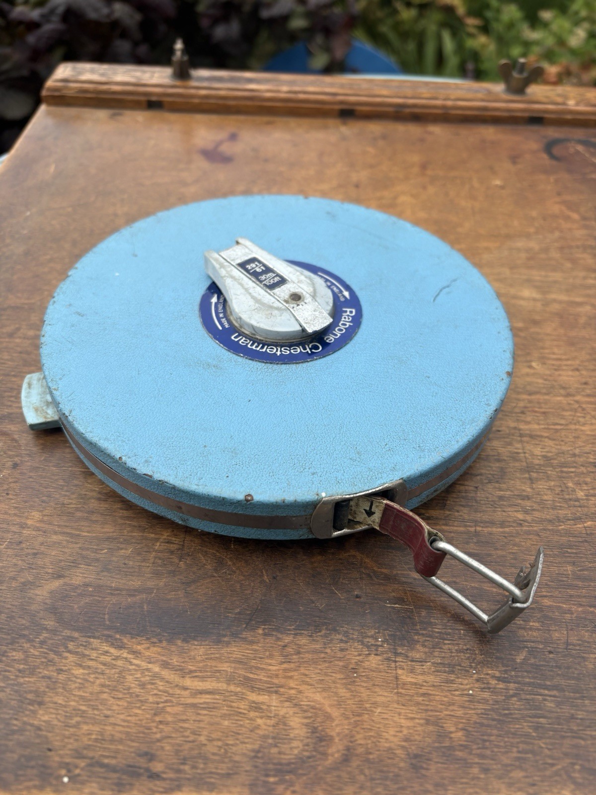 Vintage Rabone Chesterman 291/61 30m 100ft Linen Tape Measure Made England